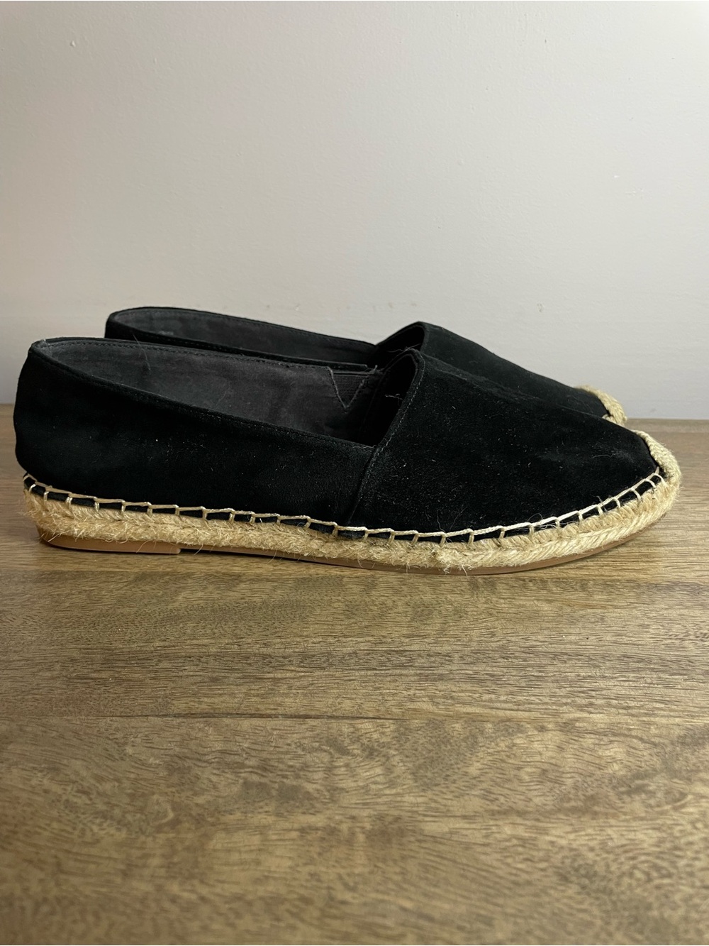 Aldo Black Suede Espadrille Flats